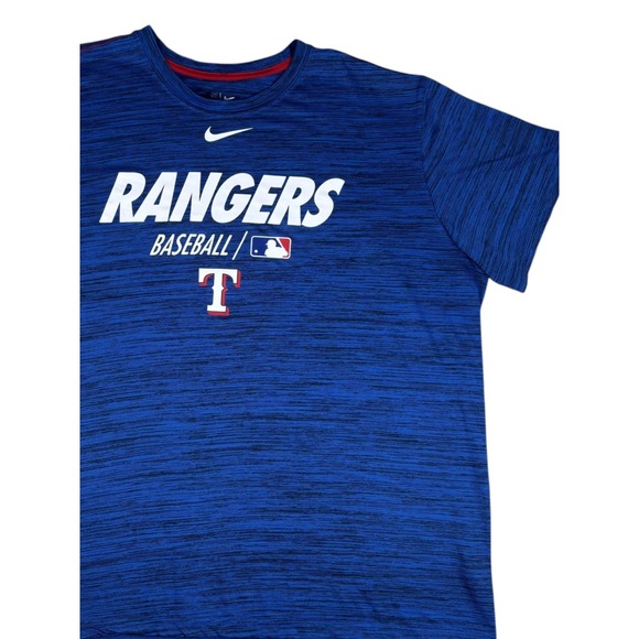 Nike Other - Nike Texas Rangers T-Shirt Mens XL Blue Dri-FIT Space Dye MLB Baseball Tee